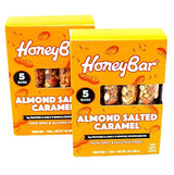NON GMO & Gluten Free | Honey Bar Almond Salted Caramel | 2 Pack - 10 Bars Total