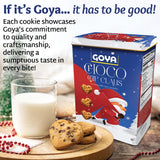Goya Christmas Cookie Gift Collection, Festive Chocolate Claus Chip Heart-Shaped Christmas Cookies in Tin, Holiday Treats for Family & Friends, 9.5 oz