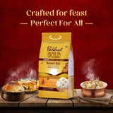 Parliament Gold Jumbo Extra Long Basmati Rice Beyond 8mm Indian Risotto All Natural Vegan Gluten Friendly NON-GMO Aged Perfection Luxurious Taste Product of India 2Lbs
