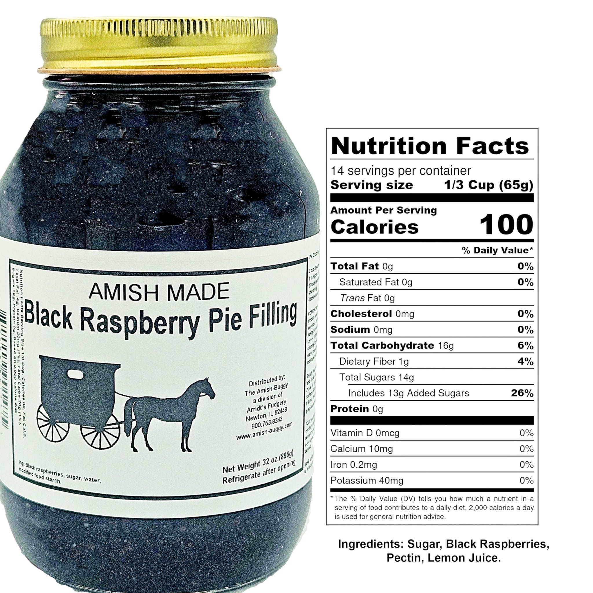 Amish Pie Filling and Topping (Black Raspberry)
