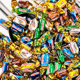 Toffee Candy Assorted - 1 Pound Bulk Chews, Toffee Candy Individually Wrapped - Five Delicious Flavors Vanilla, Chocolate, Coffee, Rum and Mint