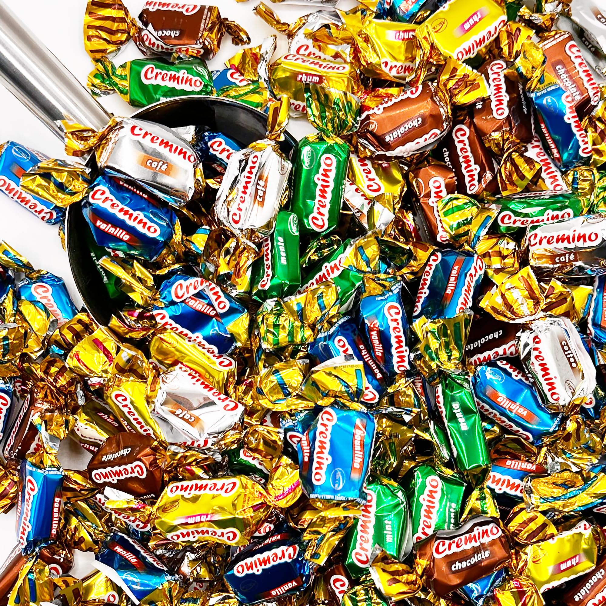 Toffee Candy Assorted - 1 Pound Bulk Chews, Toffee Candy Individually Wrapped - Five Delicious Flavors Vanilla, Chocolate, Coffee, Rum and Mint