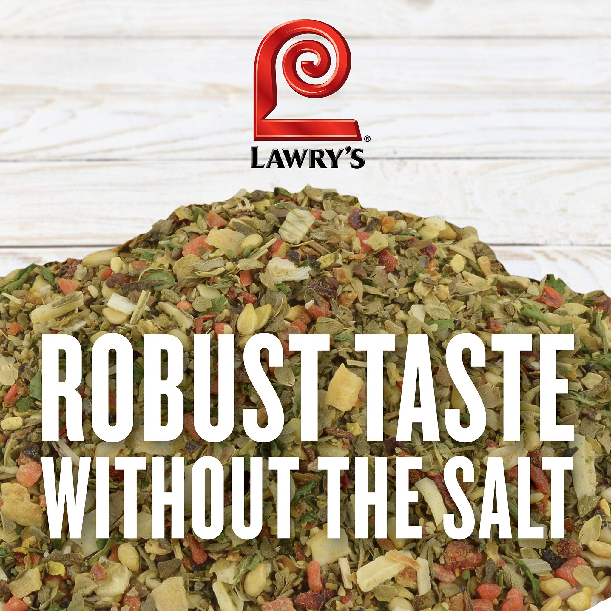Lawry's Salt Free 17 Seasoning, 10 oz - One 10 Ounce Container of 17 Seasoning Spice Blend Including Toasted Sesame Seeds, Turmeric, Basil and Red
