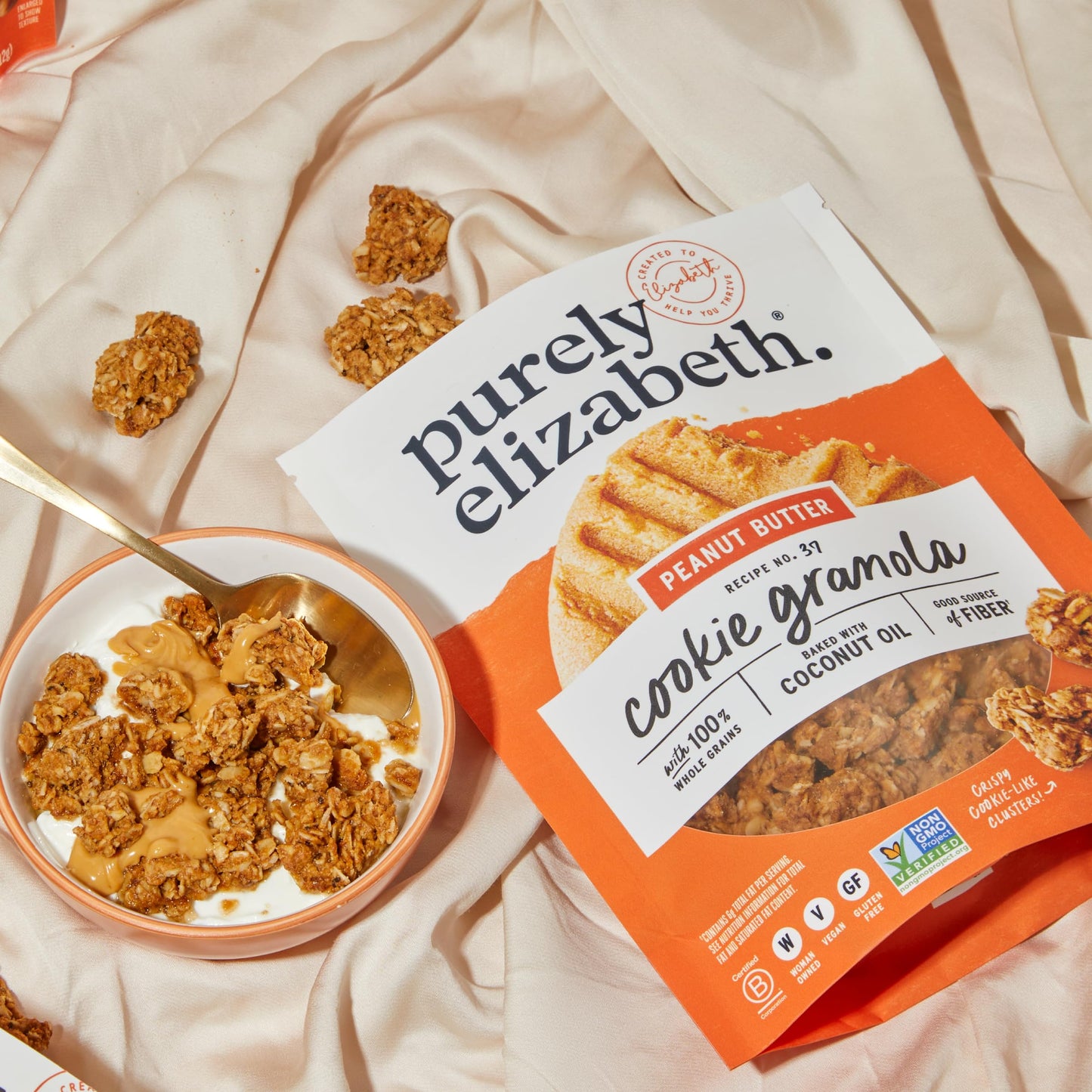 Purely Elizabeth, Cookie Granola, Peanut Butter, 11oz Bag (3 Pack)