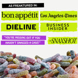 Rotten Sour Gummy Worms - Low Sugar, Low Calorie, 7g Gut-Friendly Prebiotic Fiber and 3g Protein, Gluten Free Candy - 1.8 oz - 8-Pack
