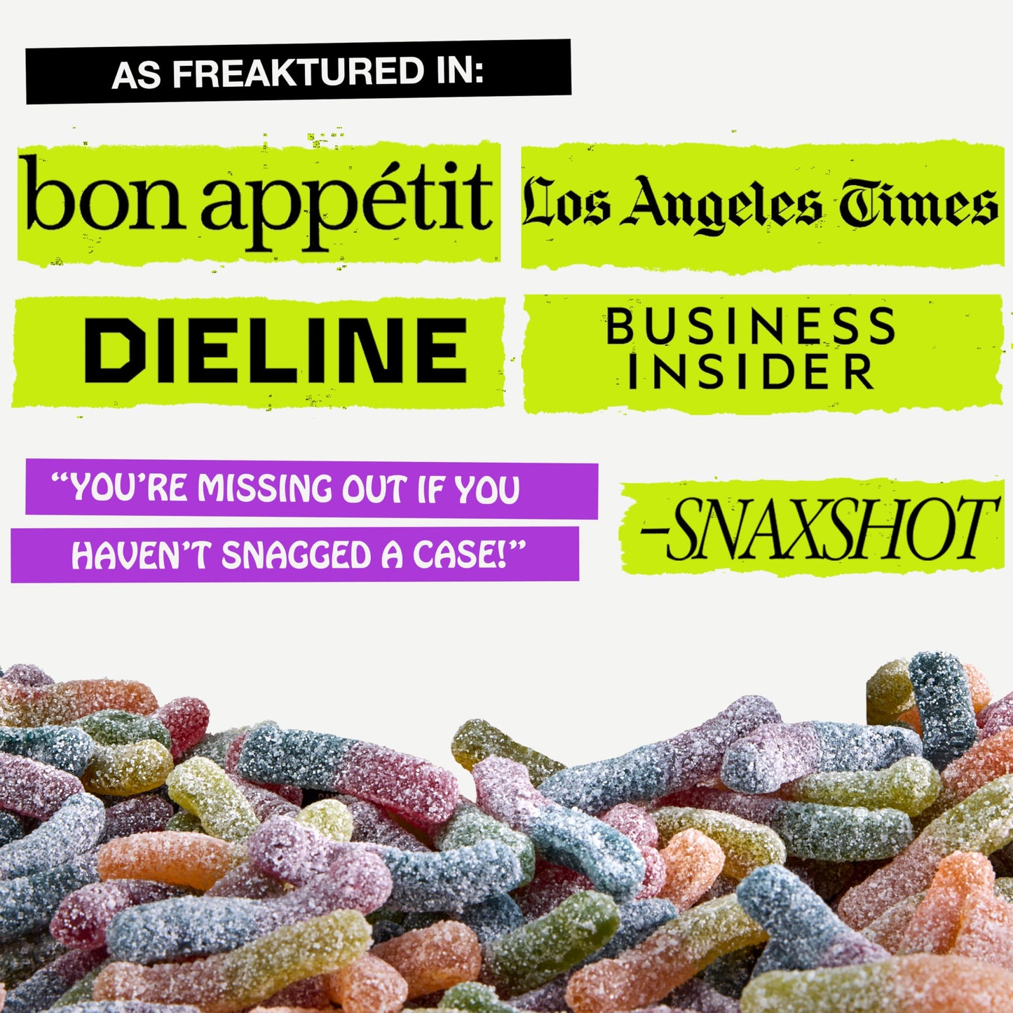 Rotten Sour Gummy Worms - Low Sugar, Low Calorie, 7g Gut-Friendly Prebiotic Fiber and 3g Protein, Gluten Free Candy - 5.3 oz Share Pack [2 Pack]