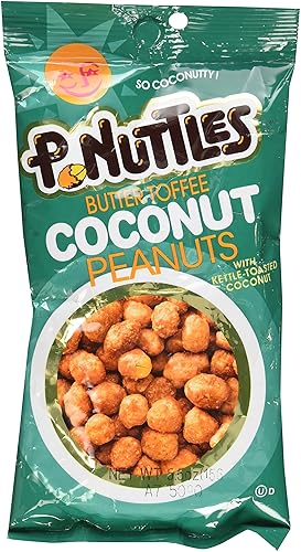 P-Nuttles Butter Toffee Coconut Peanuts, 5.5 Ounce Bag