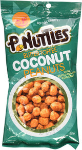 P-Nuttles Butter Toffee Coconut Peanuts, 5.5 Ounce Bag