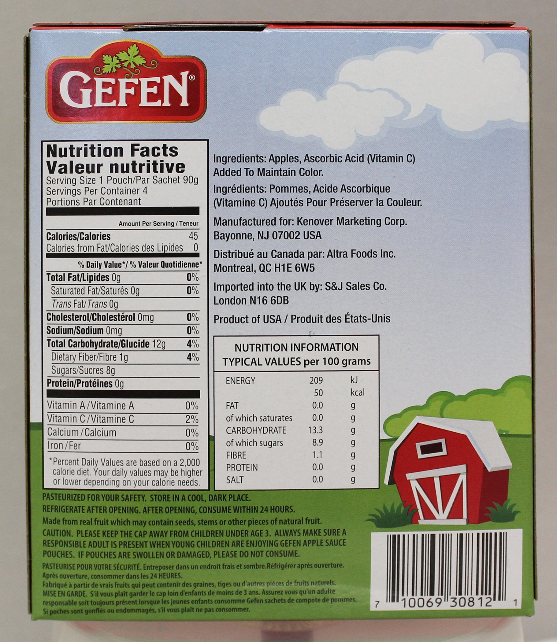Gefen, Squeeze Me! All Natural Squeezable Applesauce, 3.17oz (24 Pack) No Sugar Added | Grab & Go | Certified Kosher (Including Passover)