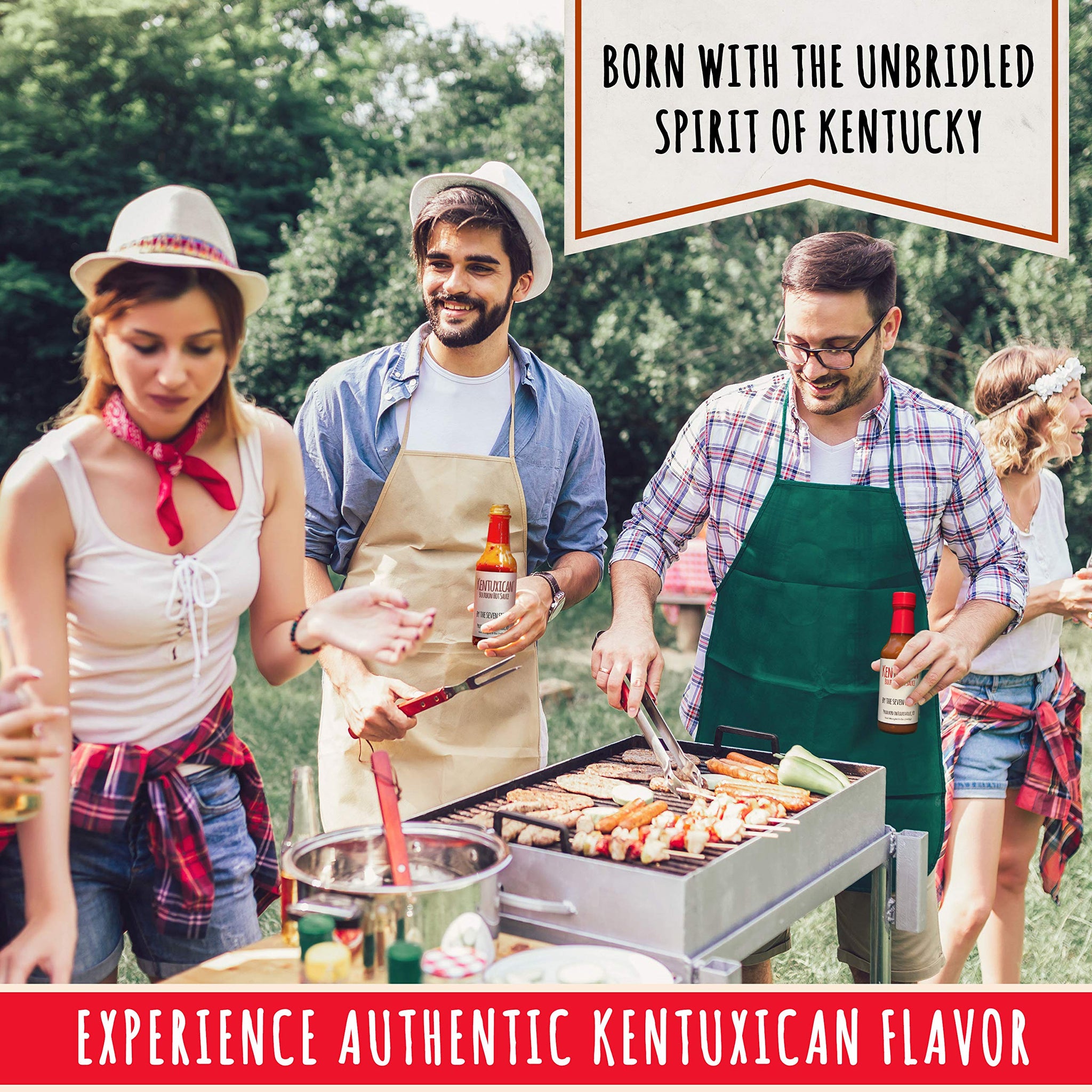 Kentuxican Bourbon Hot Sauce - Premium Mexican Hot Sauce Made with Authentic Kentucky Bourbon, Habanero, Carolina Reaper, Chile de Arbol - Natural