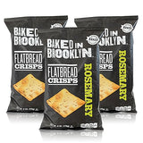 Baked in Brooklyn Flatbread Crisps Always Baked Always Tasty Certified Kosher - Rosemary 6 oz 3 pack