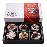 Pastry Perks Valentine’s Day Gift Basket, 6 Gourmet Chocolate-Covered Cookies, - Sweet Treats for Him, Her, and Grandma - Food Delivery Gift Ideas