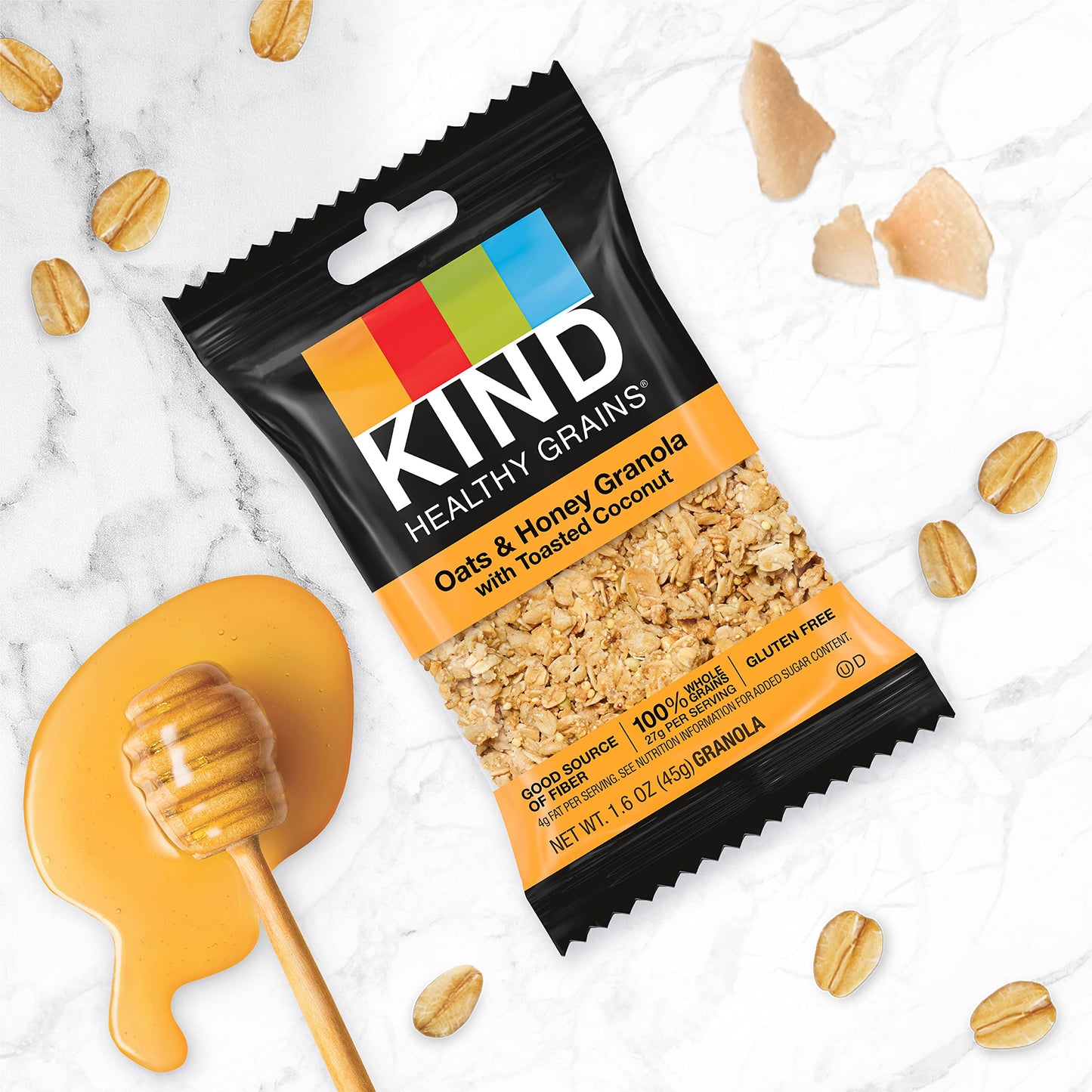 KIND Grab and Go Granola, Oats & Honey, 20 count