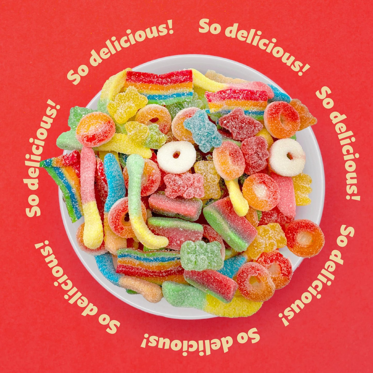 Sour Gummy Candy Mix | 2-Pound Pack | Chewy Gummies for Candy Buffets, Goodie Bags & Dessert Decorating | Belts, Peach Rings, Watermelon Wedges