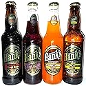 Hank's Gourmet Sodas Variety 4 Pack (Root Beer, Orange Cream, Vanilla Cream, Wishniak Black Cherry) - 12 Fl Oz