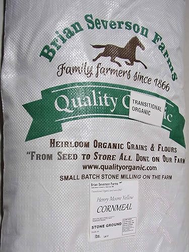 Henry Moore Cornmeal | Stone Ground Heirloom Open Pollinated non-GMO whole kernel (germ included) yellow dent cornmeal | 12 1/2 lbs. | Farmer Direct