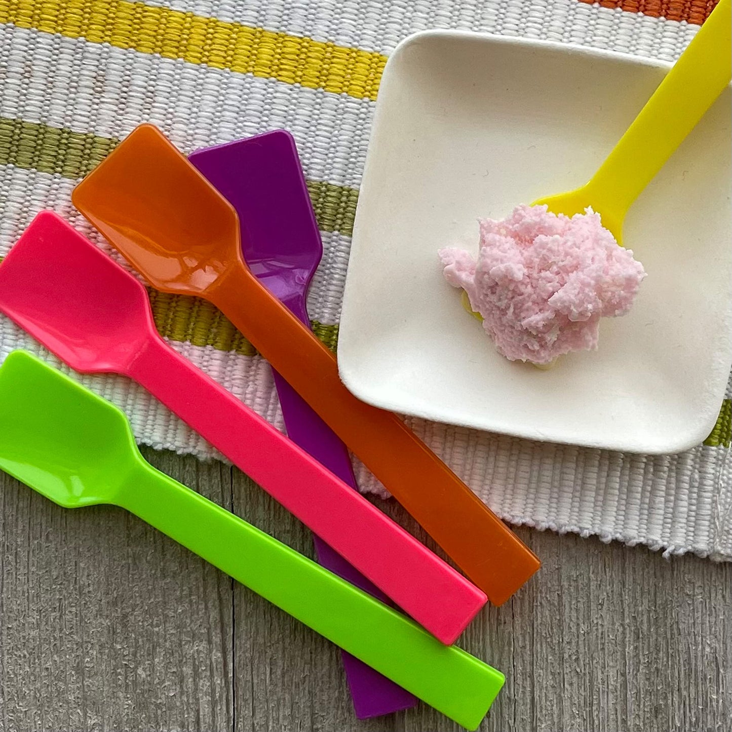 Mini Gelato Taster Spoons - Plastic - Multicolor - 150 per Package