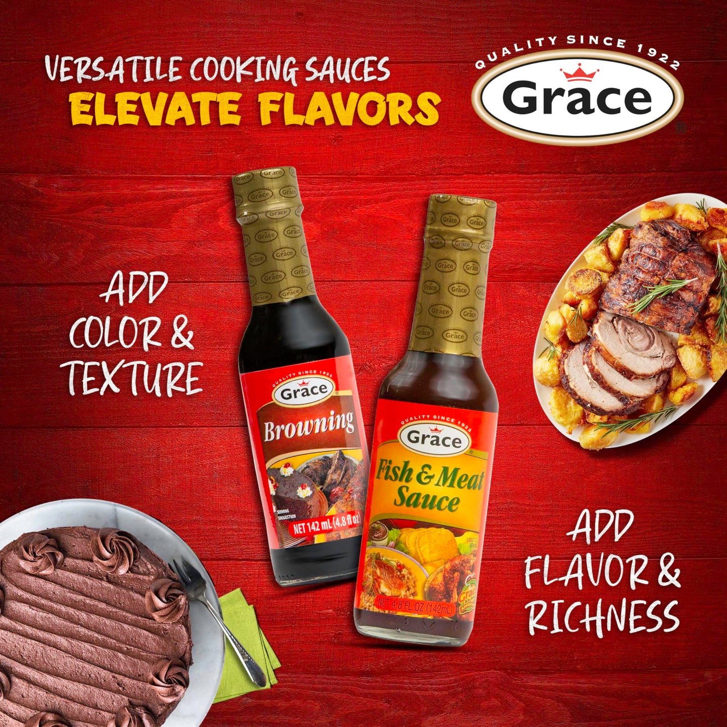 Grace Browning Sauce Jamaican 10 oz - 2 Pack Browning Sauce for Grilling & Baking Jamaican Food