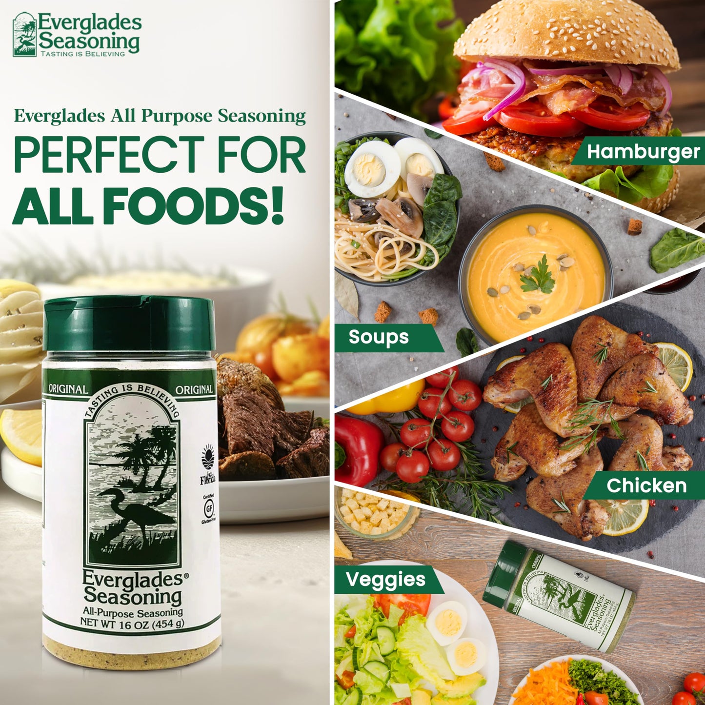 Everglades All Purpose Seasoning Blend - Bold Southern Herbs & Spices - 16 oz