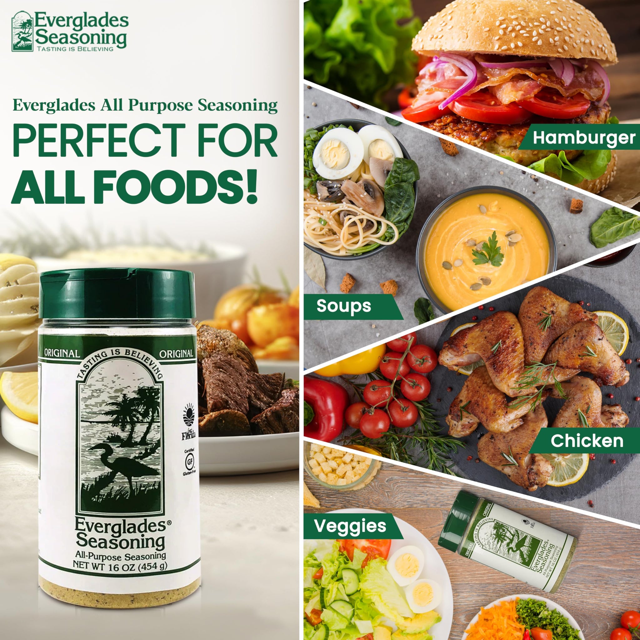 Everglades All Purpose Seasoning Blend - Bold Southern Herbs & Spices - 16 oz