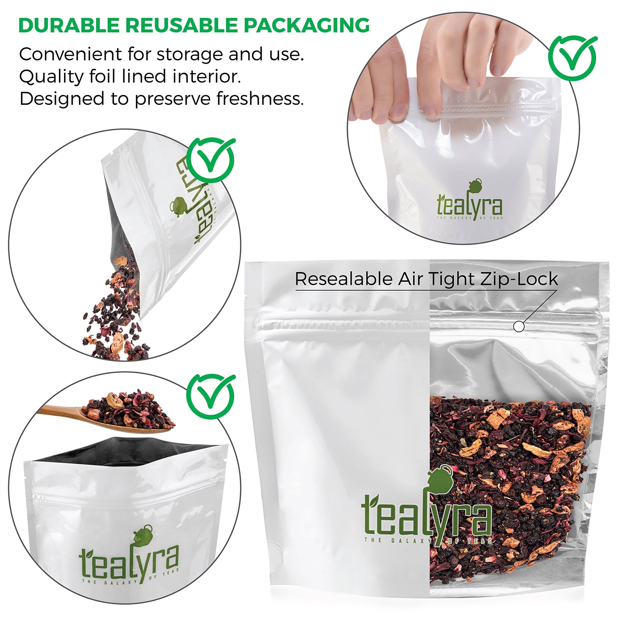 Tealyra - Grandma's Garden - Fruit Blend - Hibiscus and Berries Based Herbal Loose Leaf Tea - Vitamins Rich - Caffeine-Free - Hot or Iced Tea - 110g
