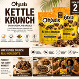 Kettle Crunch Cashew Snack Dark Chocolate Drizzle - Coconut Cashew Bites, Crunchy Brown Sugar Butter Snack, Gluten Free, No High Fructose Corn Syrup