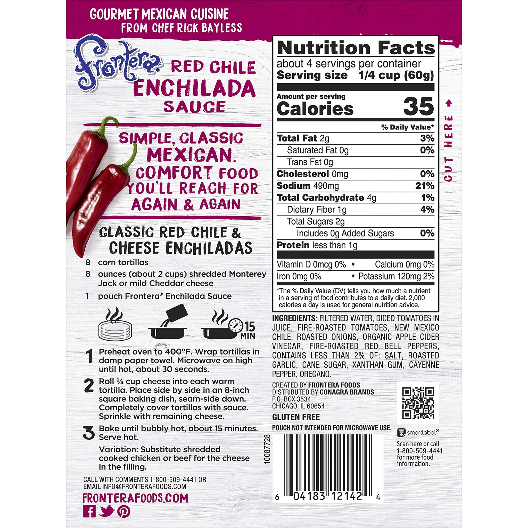 Frontera, Sauce Enchilada Red Chile, 8 Ounce
