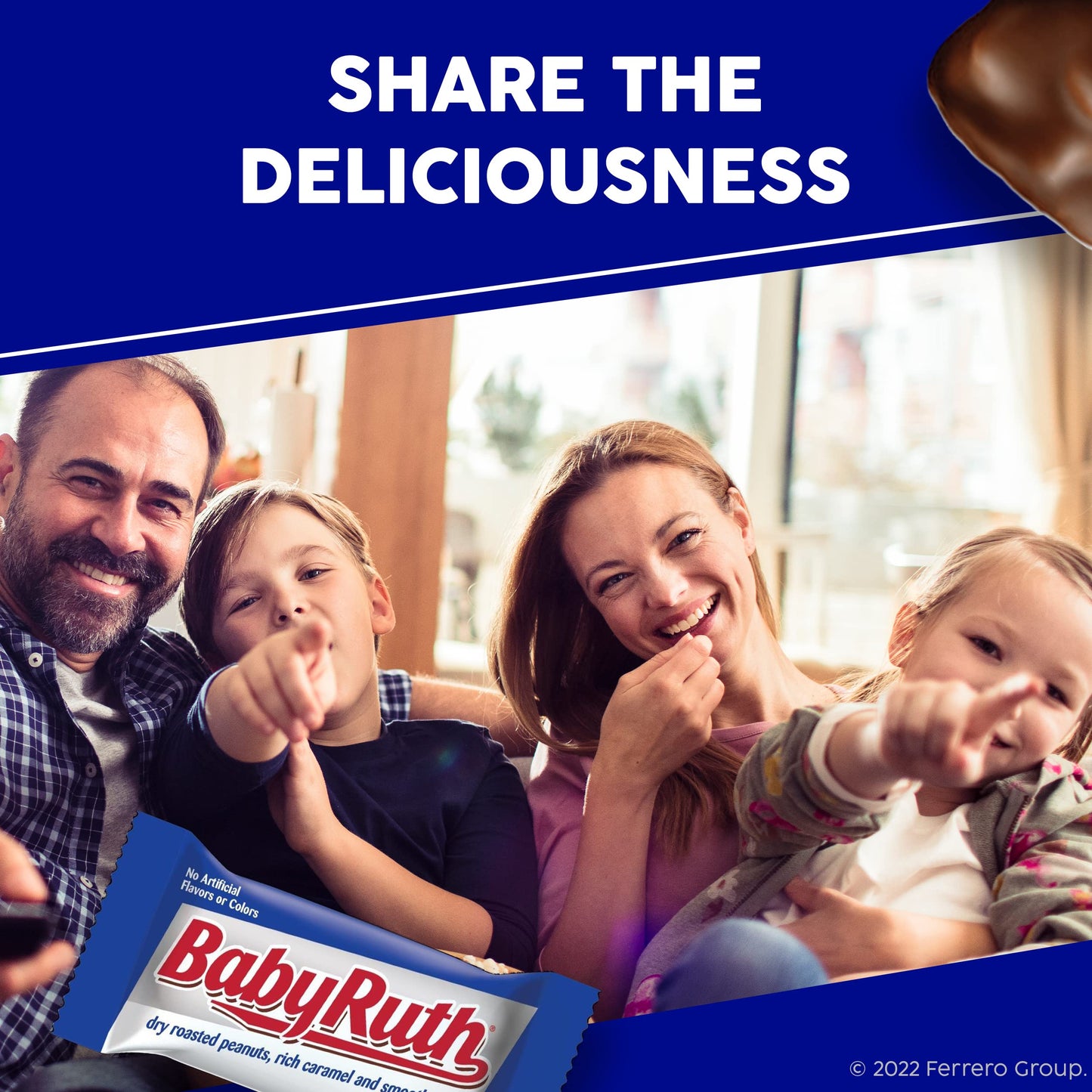 Baby Ruth Chocolatey, Peanut, Caramel, Nougat, Fun Size Individually Wrapped Candy Bars, Great Valentine's Day Gifts for Kids, 3.9 oz each