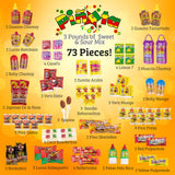 Pinata Mexican Candy Box - Sweet and Sour - 73 Pack - 3 Pounds - Authentic Mexican Candy Assortment - Dulces Mexicanos Variety Pack - Candies Mix