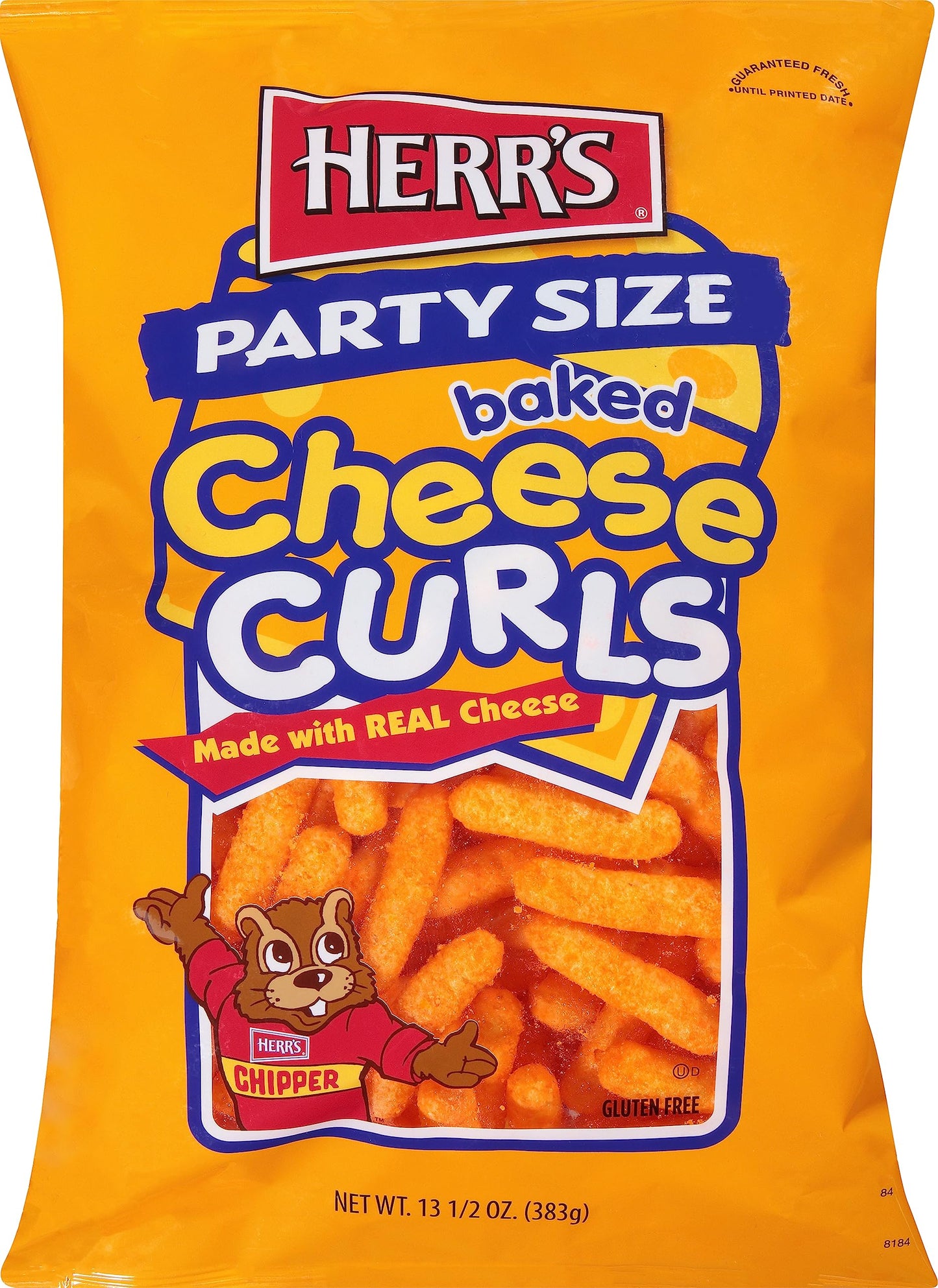 Herrs, Cheese Curls Party Size, 13.5 Ounce