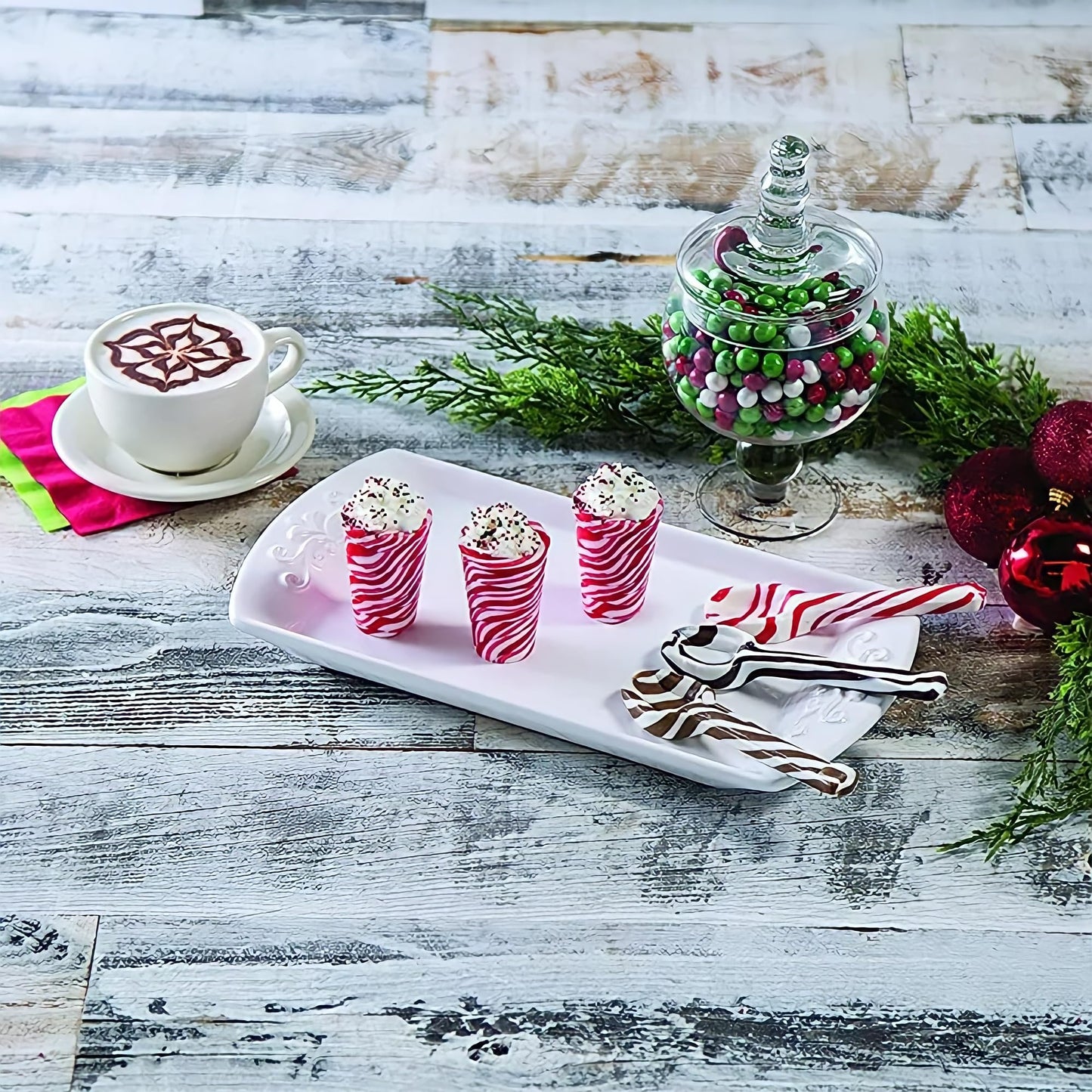 Fun Express Hot Chocolate Spoons Edible Candy Spoons for Hot Cocoa - 12 Pack Christmas Hot Cocoa Bar Supplies | Chocolate Sticks & Stirrers