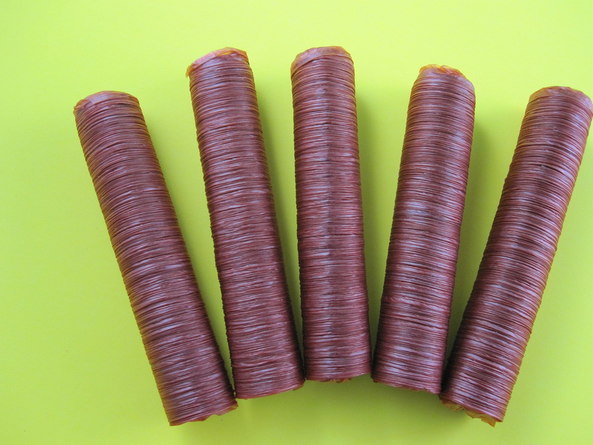 17 mm SLIM snack stick casings for homemade snack Slim Jim sausage. Just add beef, venison, pork etc. ENOUGH Casings for 23 lbs of meat. 5 strands per