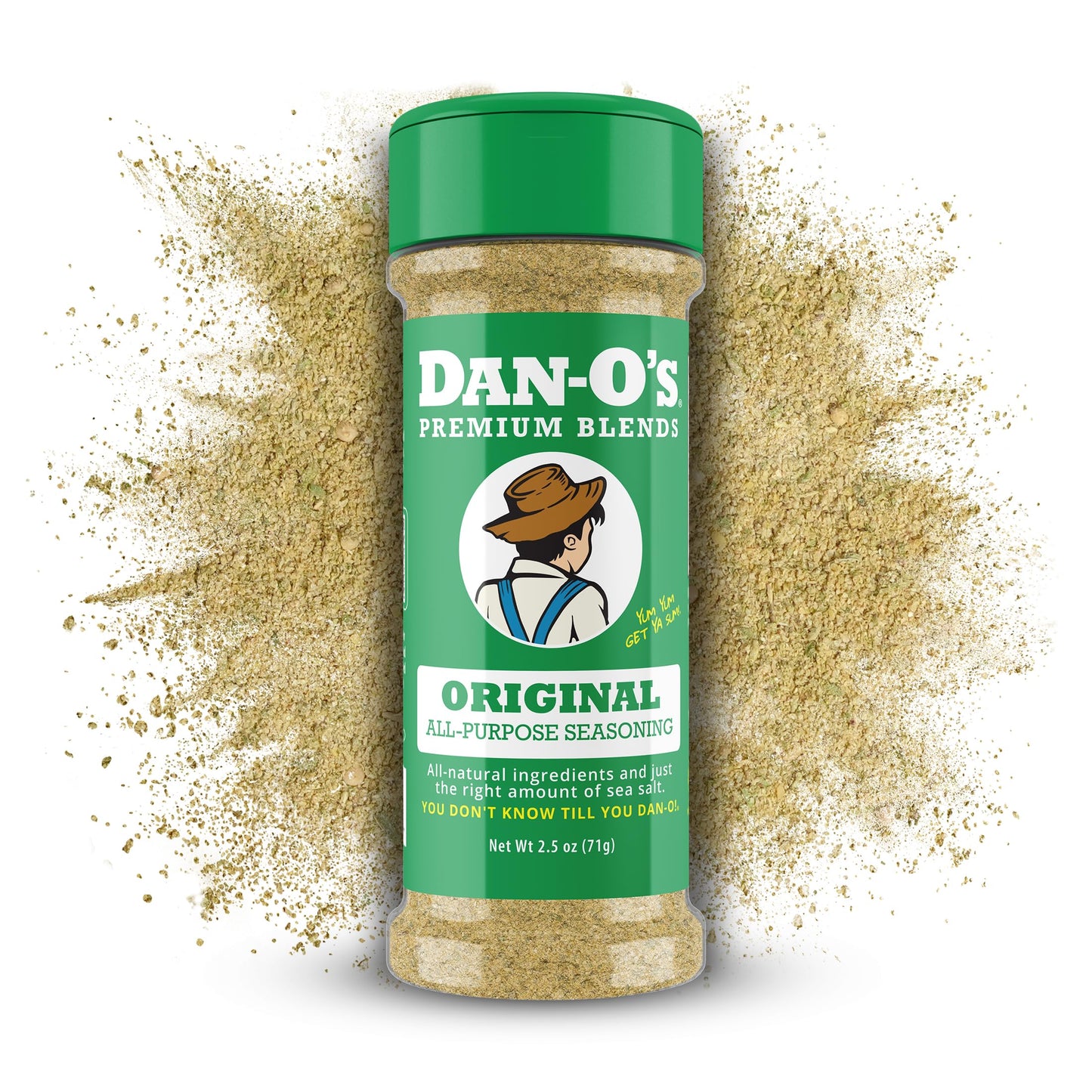 Dan-O's Original Seasoning, 2.5 oz Bottle, All Purpose Seasoning for Chicken, Turkey, Beef, Veggies and More, Sugar Free, Zero Calorie, Use this Spice