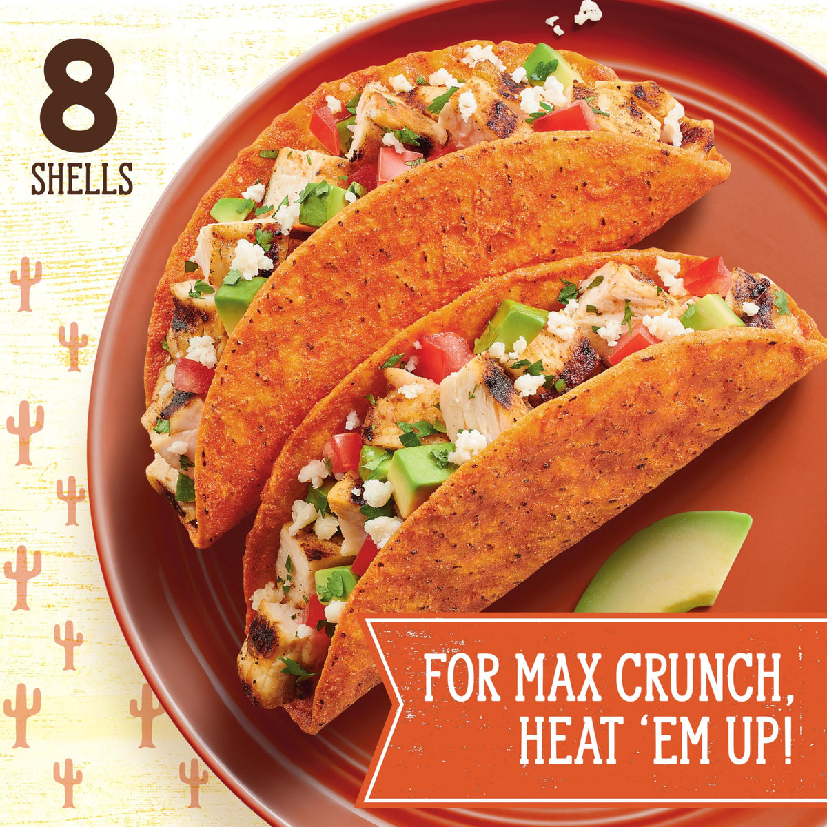 Old El Paso Carb Advantage Taco Shells, Nacho Flavored, 8 ct, 3.95 oz