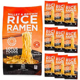 Lotus Foods Bulk Food Organic Millet & Brown Rice Ramen Noodles with Red Miso Soup, Gluten-Free Easy to Cook & Healthy Japanese Noodles with Instant