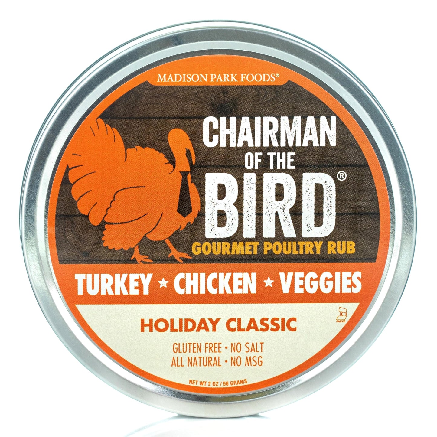 Chairman of the Bird Gourmet Turkey Rub Seasoning - Citrus-Herb Spice Blend - Orange, Cranberry, Rosemary, Sage - Roast, Grill, Smoke - Natural