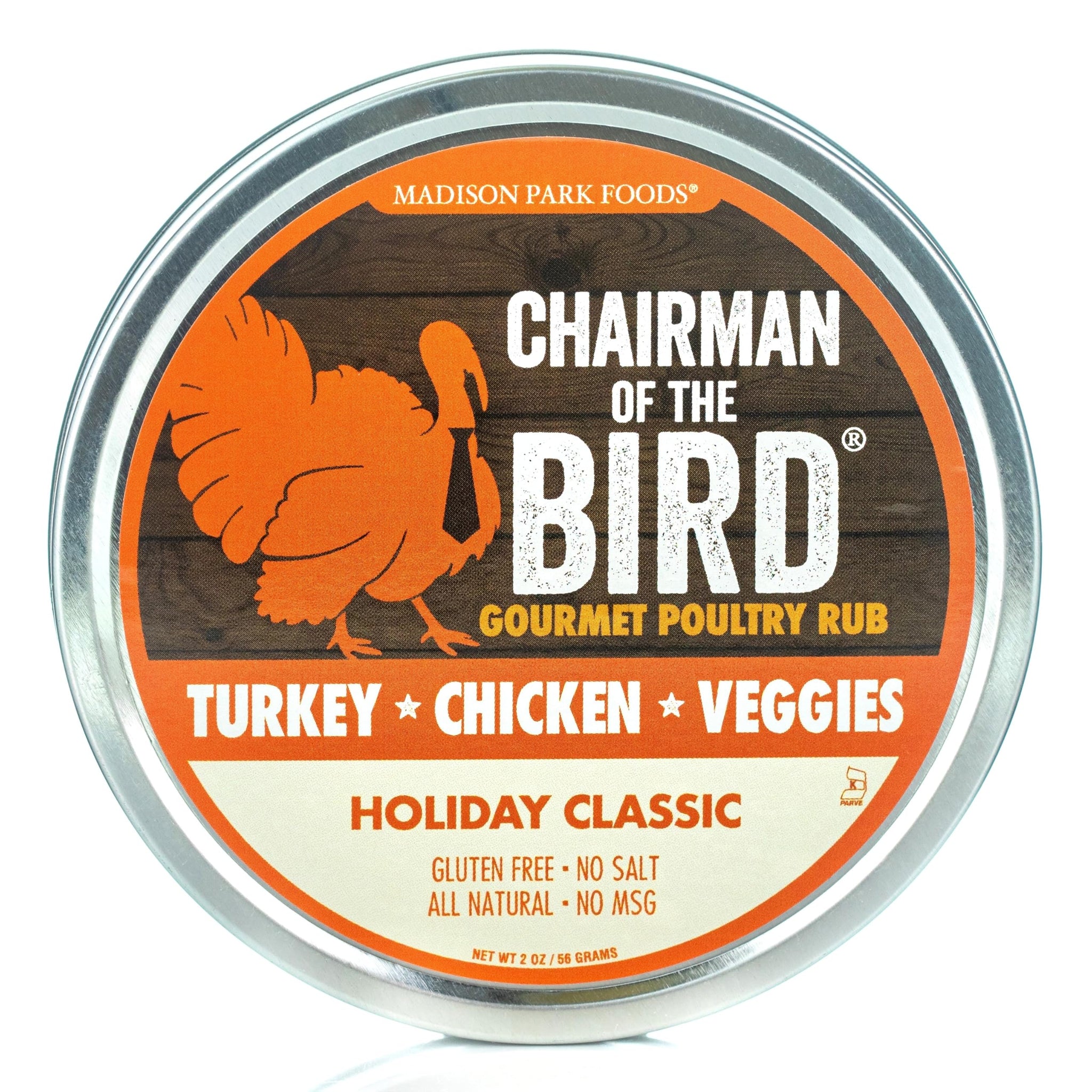 Chairman of the Bird Gourmet Turkey Rub Seasoning - Citrus-Herb Spice Blend - Orange, Cranberry, Rosemary, Sage - Roast, Grill, Smoke - Natural