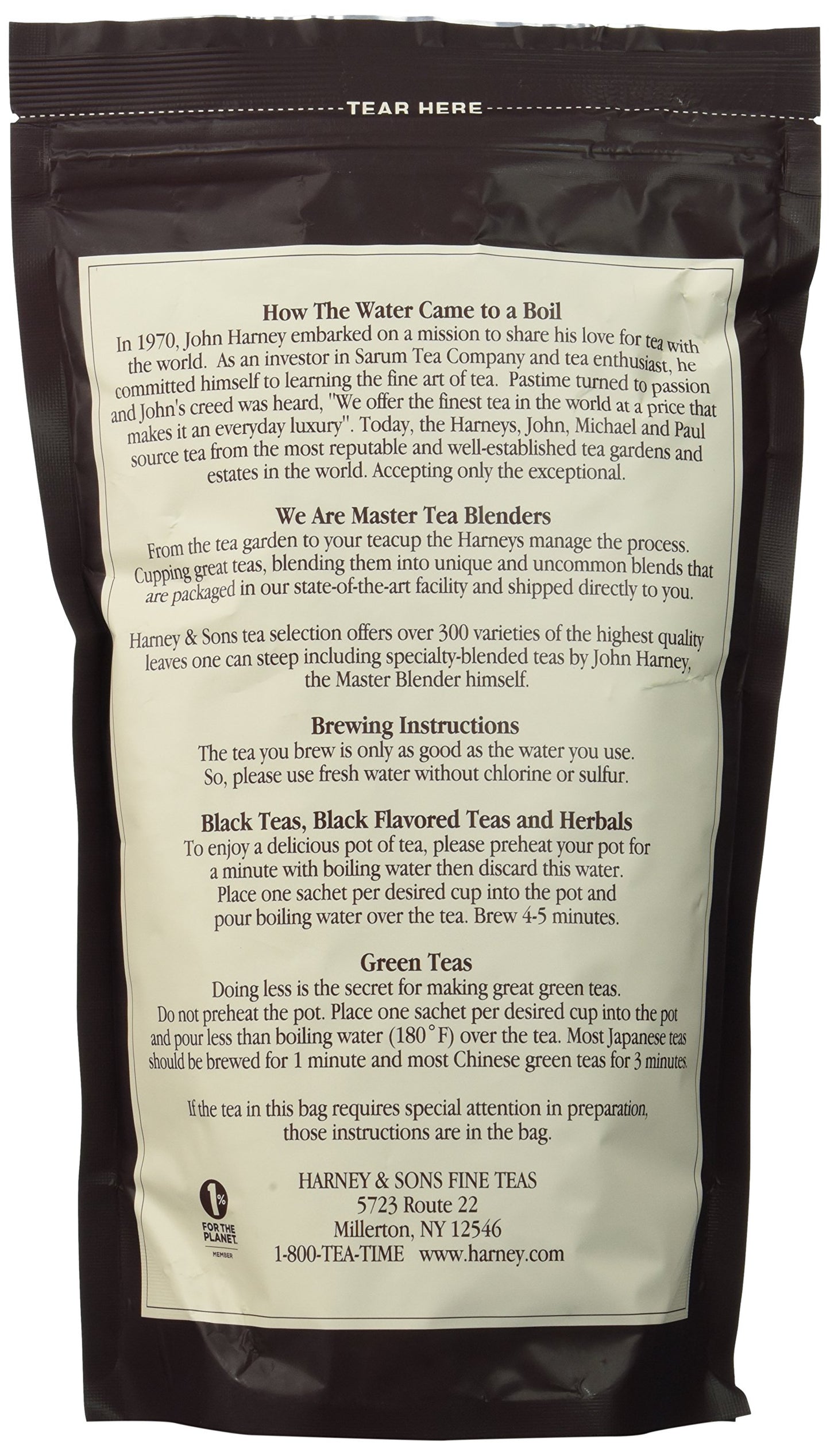 Harney & Sons Bag of Sachets, Green Hot Cinnamon Spice 50 Count