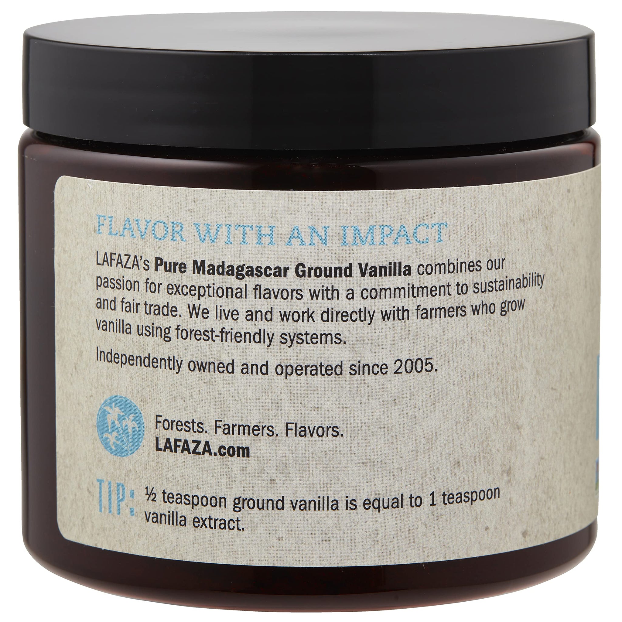 Lafaza All Natural Madagascar Bourbon Pure Ground Vanilla Bean Powder, 8oz