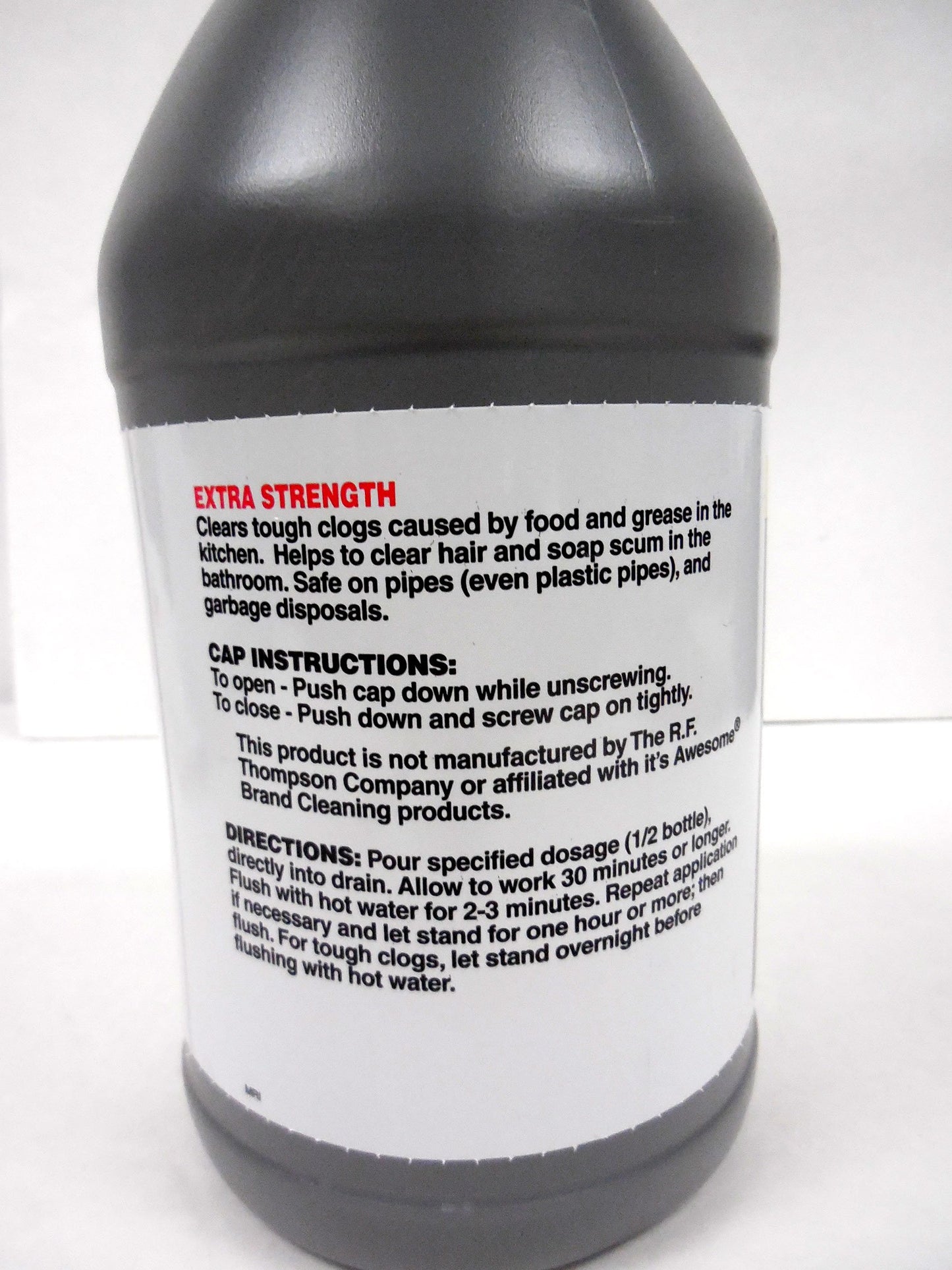 La's Totally Awesome Drain Opener & Cleaner Dissolves Hair & Grease Clogged 64 oz - 1 bottle U.S. Made