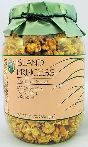 Macadamia Popcorn Crunch, Large Jar, Hawaii's Finest (24 Oz. 680g)