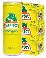 Jarritos - Mexican Soda Soft Drinks, Pineapple (12 oz, 355ml) 24 Cans (3 Boxes of 8) - Real Cane Sugar - 0g Fat - Made in Mexico - Natural Flavor Soda