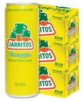 Jarritos - Mexican Soda Soft Drinks, Pineapple (12 oz, 355ml) 24 Cans (3 Boxes of 8) - Real Cane Sugar - 0g Fat - Made in Mexico - Natural Flavor Soda