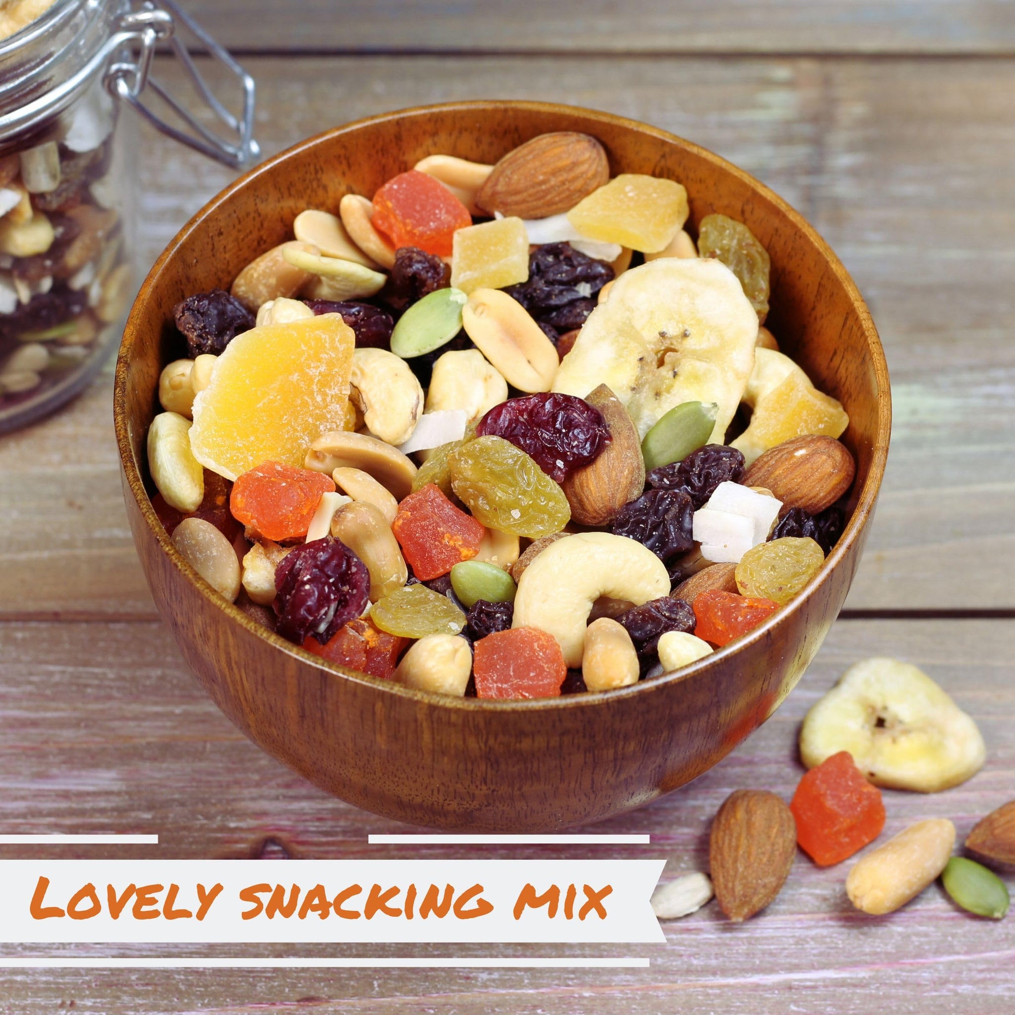 Tropical Mix Trail mix by It’s Delish, 10 Lbs Bulk Bag | High Energy Boost Fruit and Nut Healthy Snack Medley with Protein & Vitamins with Mixed Nuts