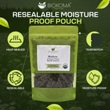 Biokoma Organic Mullein Dried Leaves 50g 1.76oz Verbascum thapsus USDA Organic Herbal Tea Lung Detox Respiratory Support Immunity Resealable Pouch
