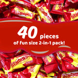 Strburst Original 2-in-1 Pack, Fun Size Chewy Candy - 1 Pound Approx 40 Pieces - Assorted Flavors Strawberry, Cherry, Orange & Lemon, Individually