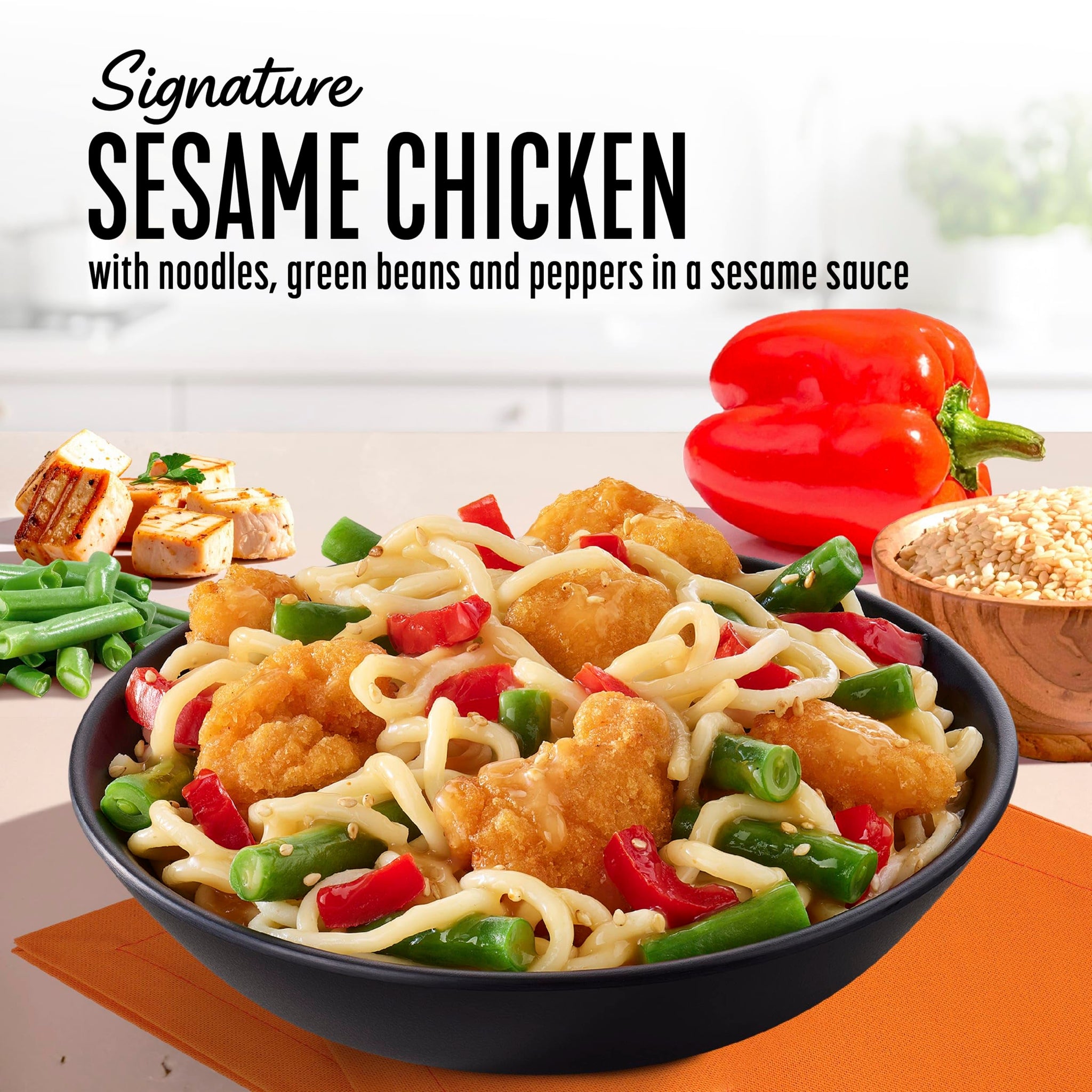 Lean Cuisine Signature Sesame Chicken, Frozen Meals, Frozen Lunch Or Dinner 9 oz