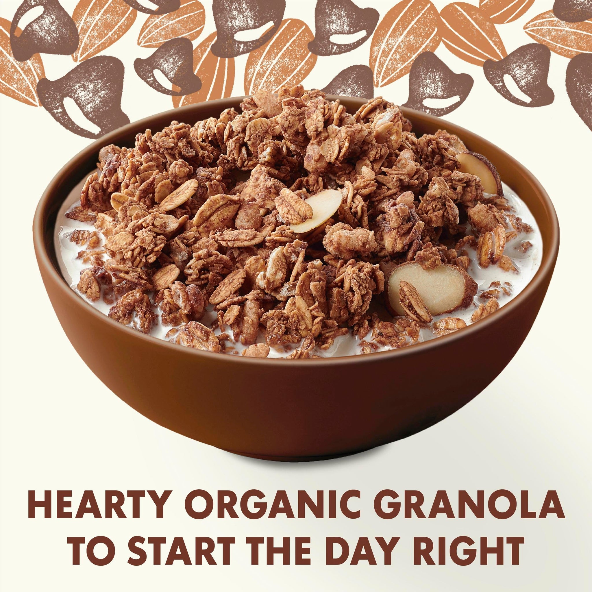 Cascadian Farm Organic Granola, Dark Chocolate Almond Cereal, Resealable Pouch, 11 oz