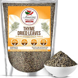 Dried Thyme Leaves, 4 oz. Bag, Natural Herbs and Spices for Pastas, Soups, Oils, Dips, and Vegetables, Farm Fresh and Vegan, Rich Savory Flavor by