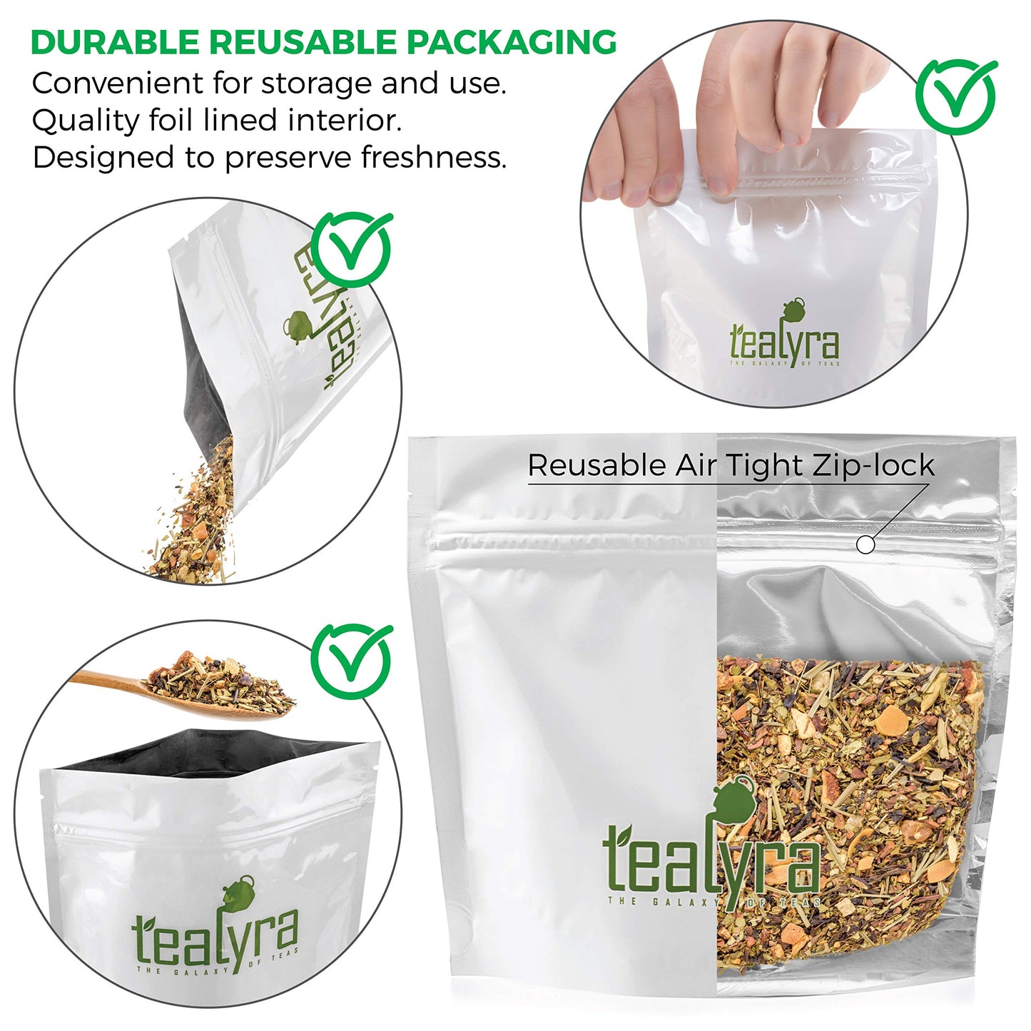 Tealyra - Wonder Ayurvedic Chai - Sweet Spicy - Detox Tea - Yerba Mate - Green Rooibos - Formosa Oolong - Ginger - Healthy Loose Leaf Tea - Vitamins